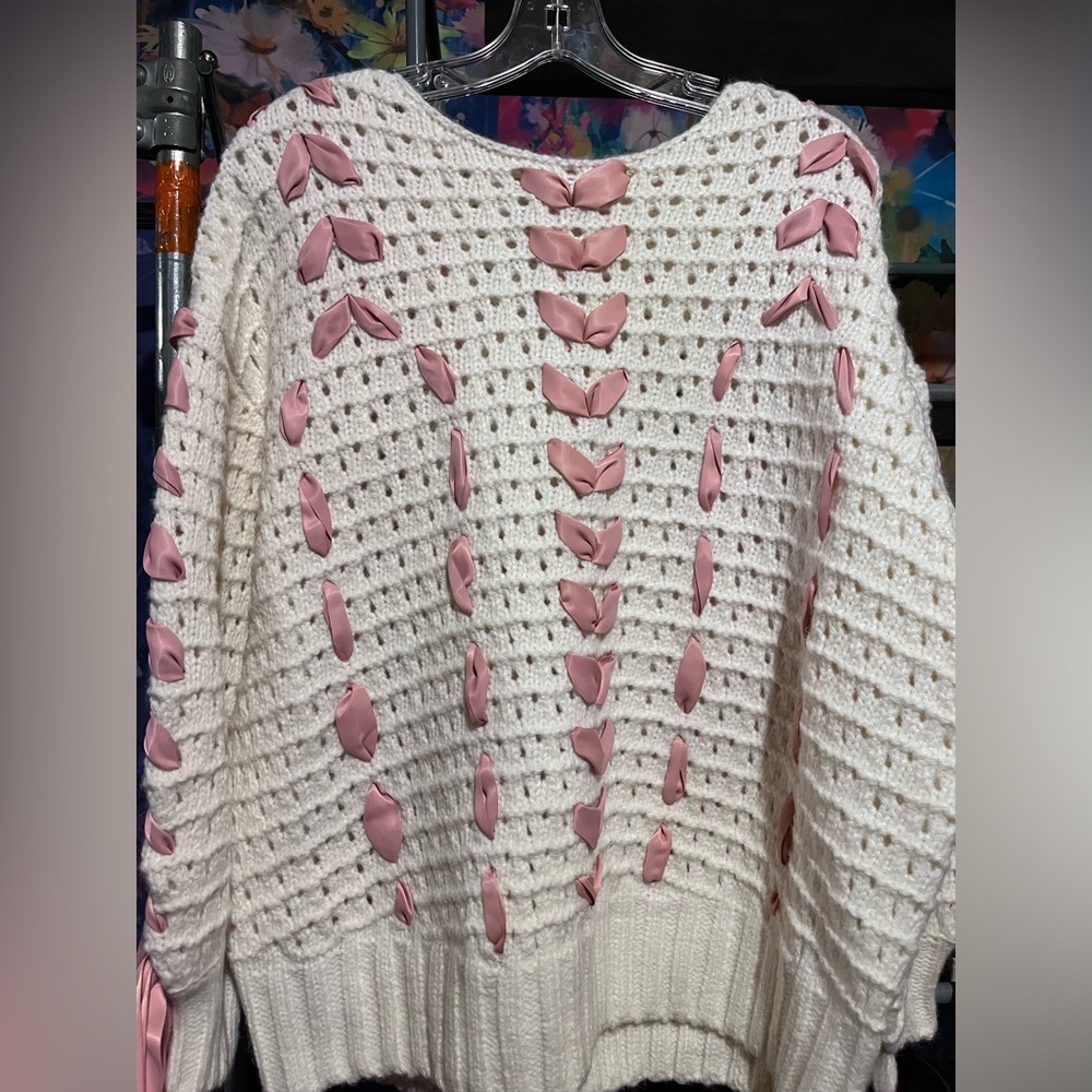 For Love and Lemons oversized ribbon sweater